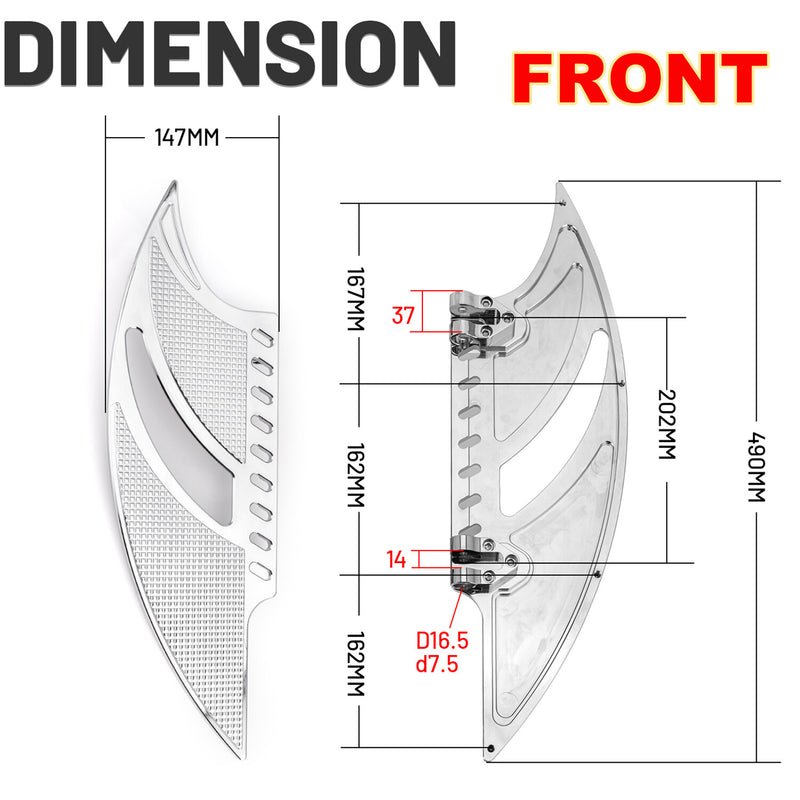 Driver Passenger Floorboards Foot Pegs CNC for Harley Road Glide Custom