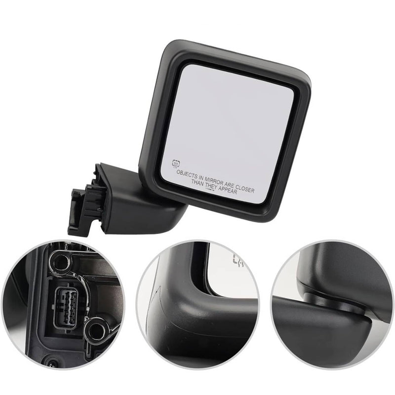 Pair Left & Right Power Heated Mirror for 2018-2024 Jeep Gladiator Wrangler JL