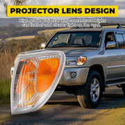 DURAFORCE Corner Signal Marker Lights for Land Cruiser 2005-2007 Chrome Amber L+R Set