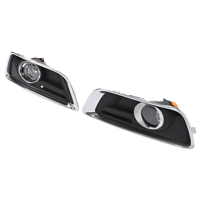 Fog Lights Bumper Lamps with Black Bezel Molding for Chevy Malibu 2013-2016