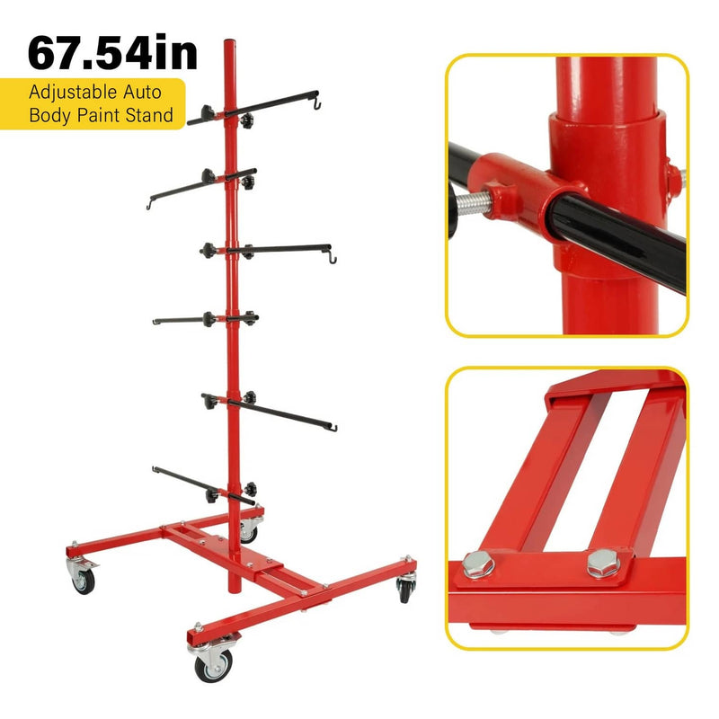 DURAFORCE Powder Coated Adjustable Tree Paint Stand for Autobody Door Fender Panel