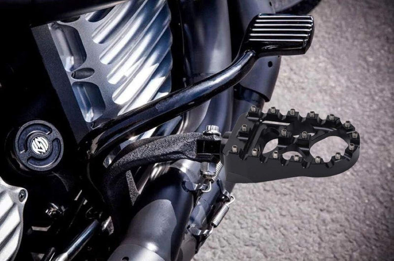 CNC Wide Fat Foot Pegs MX Style Footpegs for Harley Dyna Sportster Bobber