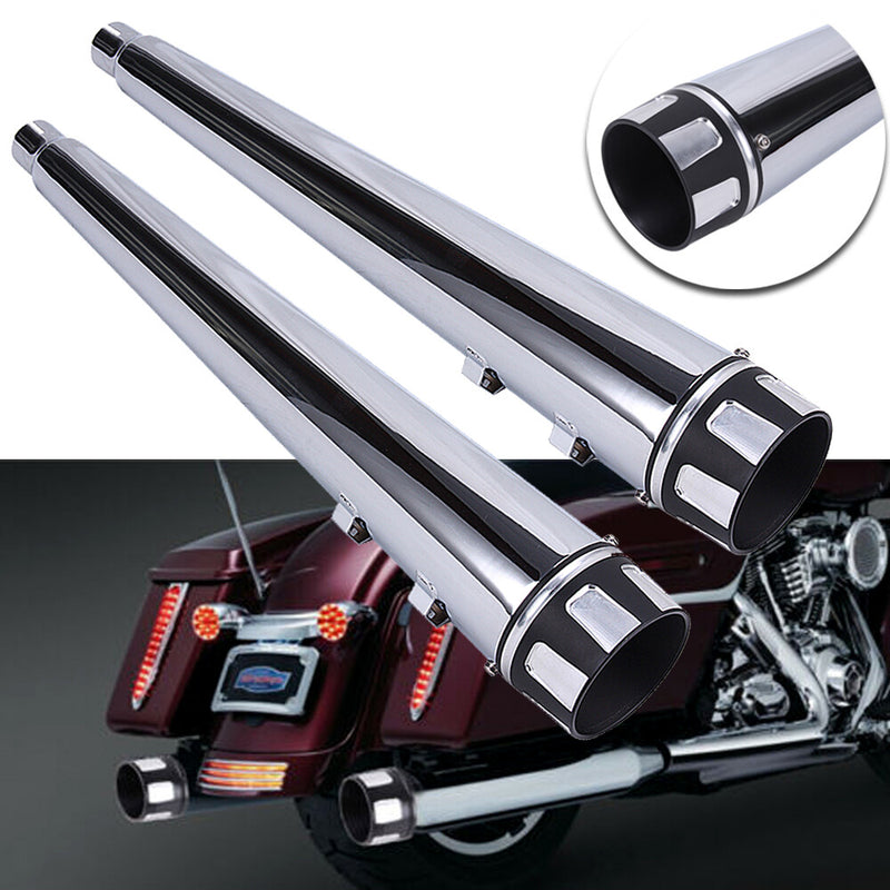 4" Megaphone Slip-On Exhaust Mufflers for Harley Electra Glide Road King
