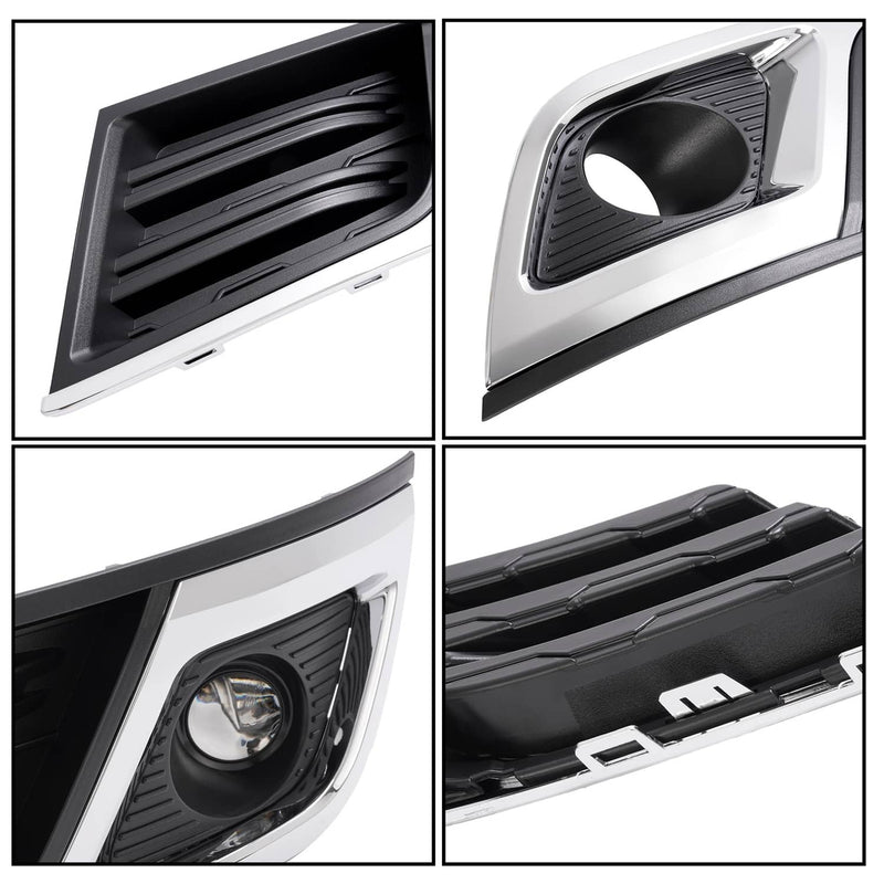 DURAFORCE Driving Fog Lights With Bezels for Chevrolet Traverse 2013-2017 Left Right