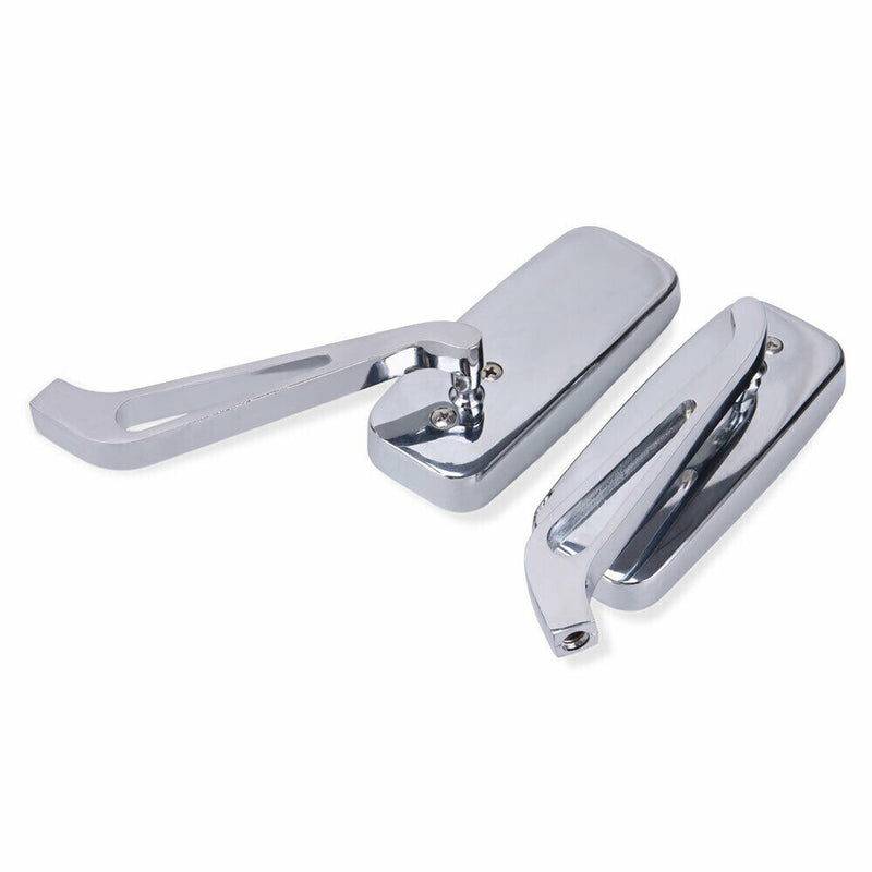 Rectangle Motorcycle Mirrors Custom for Harley Cruiser Chopper Softail Sportster