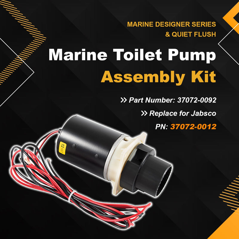 37072-0092 Motor Pump 12V Quiet Flush Designer Series Electric Toilets Replace