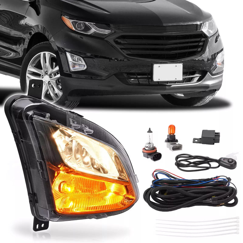 Right Side Fog Light Turn Signal Lamp for Chevy Equinox 2018-2021 Bulbs