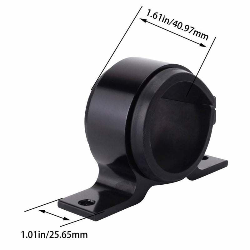50mm Single Clamp Cradle Fuel Pump Bracket Filter Mounting Black
