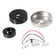 DURAFORCE 5 & 6 Hole Steering Wheel Hub Adapter for Chevy Flaming River Ididit GM Polished
