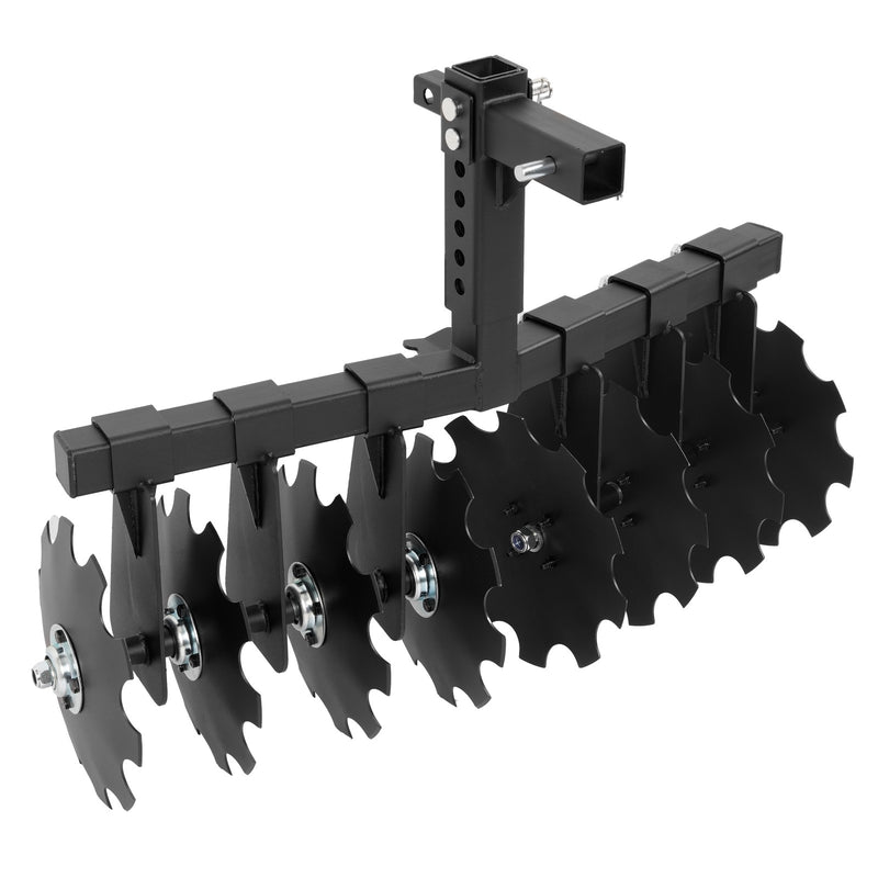 34" Disc Plow Harrow with 2-inch Receiver Hitch 8-Blade for Tractor ATV UTV