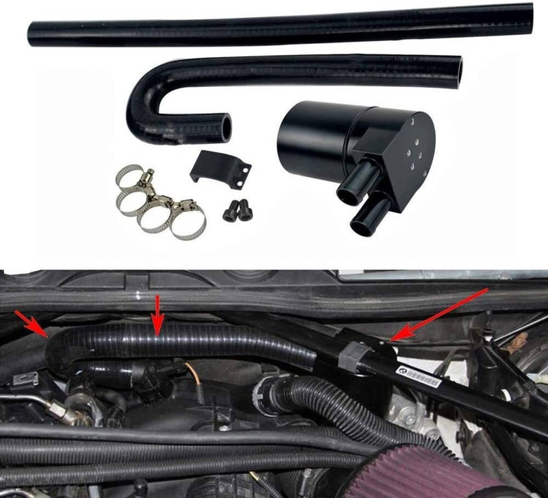 Reservoir Oil Catch Can Tank for BMW N54 335i 135i E90 E92 E82 2006-2010 Black