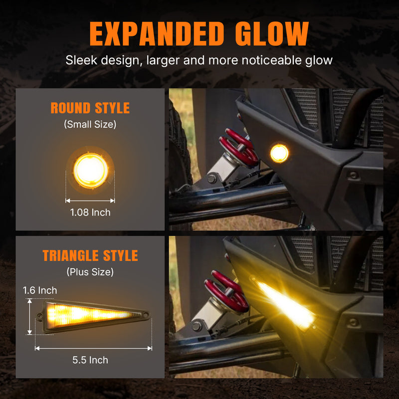 No Hole LED Turn Signal Street Legal Blinker Kit for Polaris Ranger 500 570 900