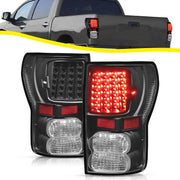 DURAFORCE Full LED Tail Lights Left+Right Black for Toyota Tundra 2007-2013 Pair Set