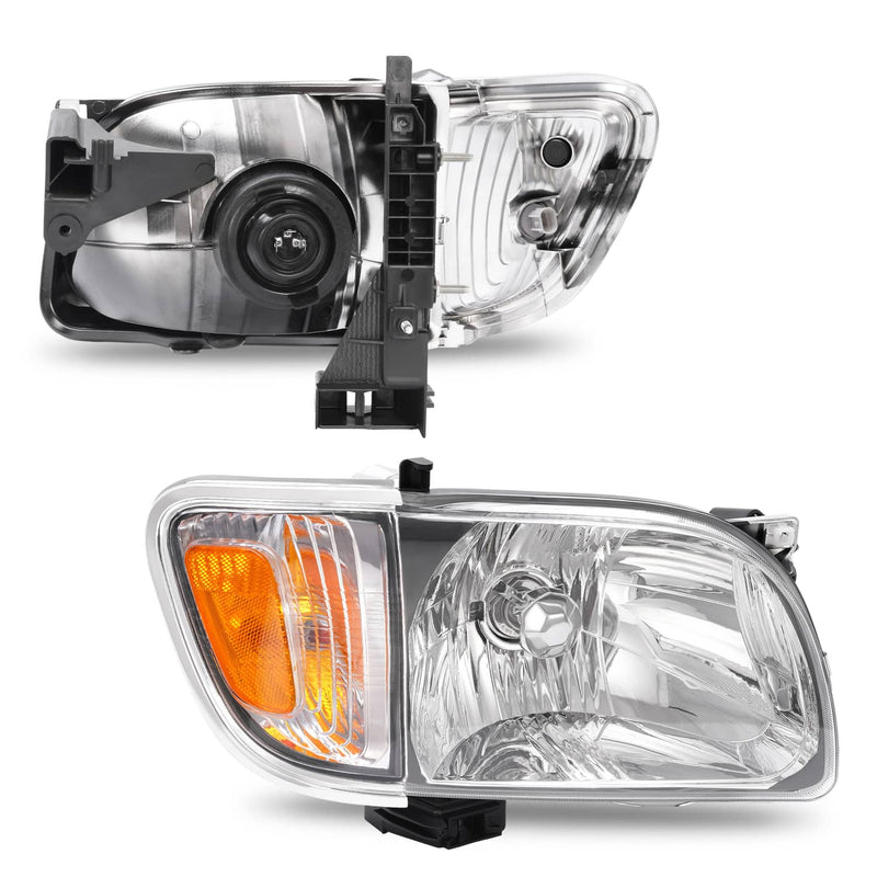 DURAFORCE Headlights Corner Signal Lights With All Bulbs for Toyota Tacoma 2001-2004 Pair
