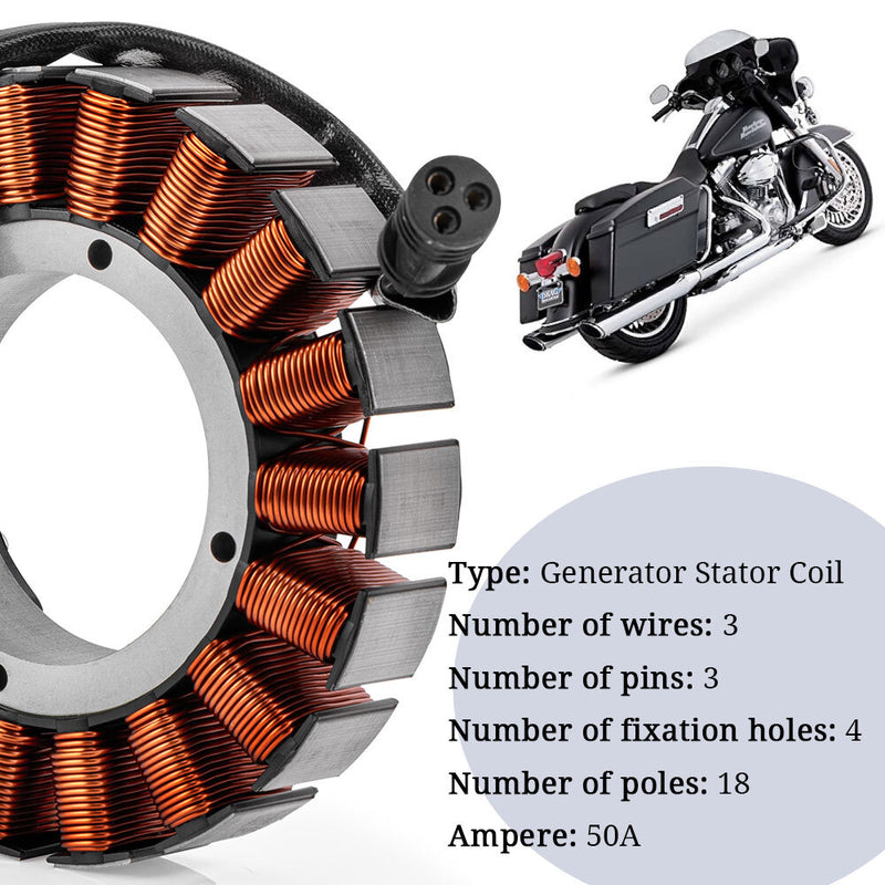 29987-06 Stator Coil for Harley Touring FLH FLT 2006-2016 12V 50A