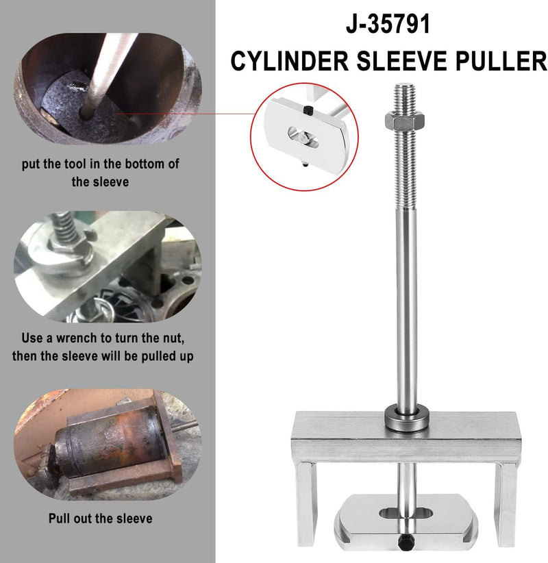 J-35791 Cylinder Liner Puller Sleeve Remover Tool for Detroit Diesel DD60 DD50
