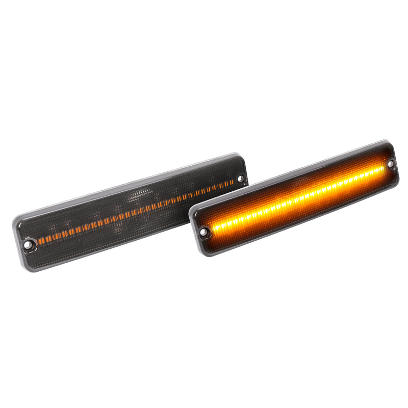 Front Side Marker Lights Turn Signal for Jeep Wrangler YJ 1987-1995 Smoked Amber