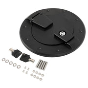 DURAFORCE Locking Fuel Door Gas Tank Cap Cover Aluminum Black For Hummer H2 2003-2009