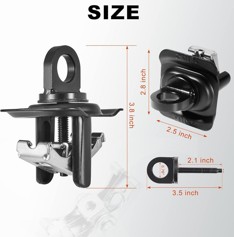 23146899 Black Truck Bed Cargo Tie Down Loop Kit for Silverado Sierra Colorado
