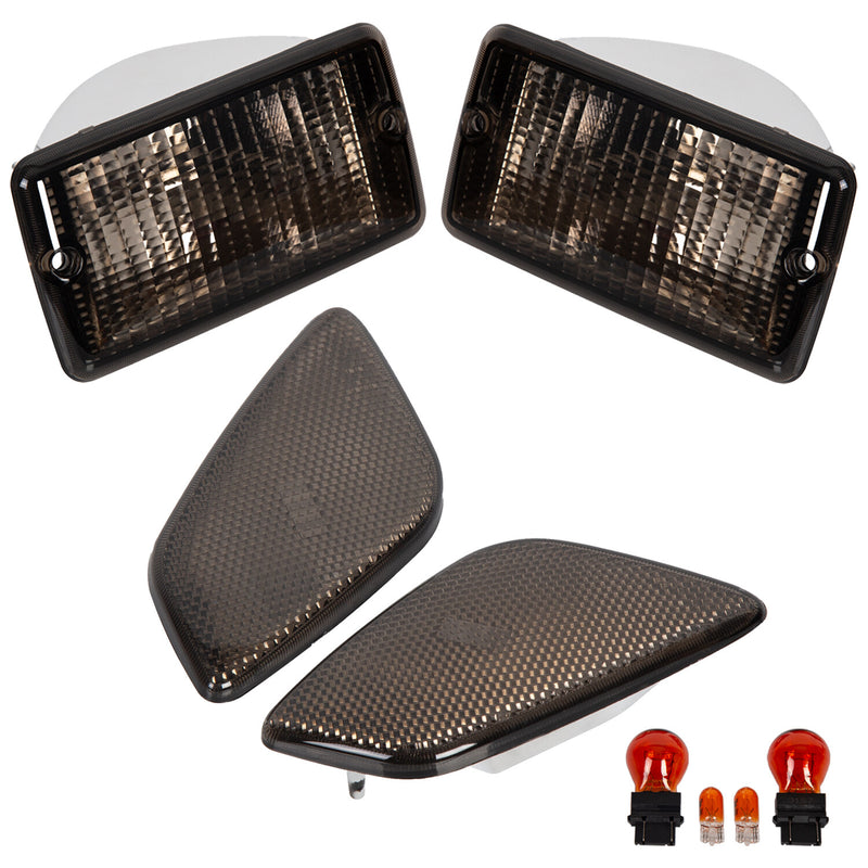 Smoke Bumper Signal Fender Side Marker Lights for Jeep Wrangler TJ 1997-2006