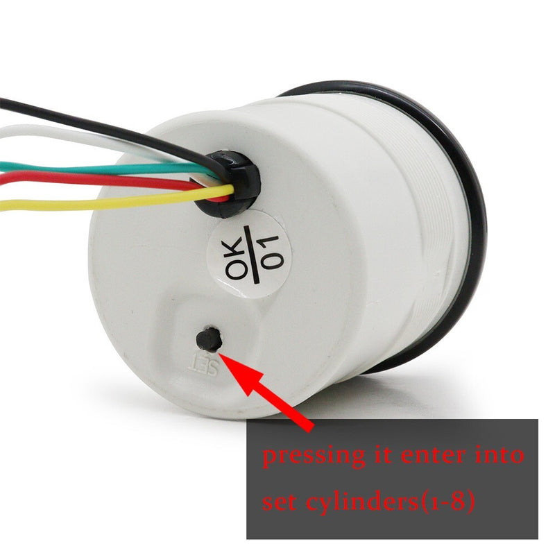 2" 52mm Universal Car Tachometer Gauge Meter with LED Shift Light 0-8000 RPM 12V