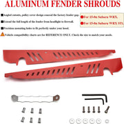DURAFORCE Red Performance Fender Shrouds Panel for Subaru WRX WRX STI 2015-2020