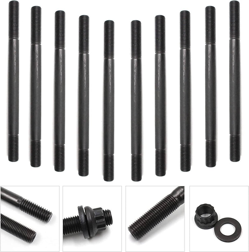 B18C1 B18C5 Cylinder Head Studs Kit for Acura Integra GSR 1994-2001 Black