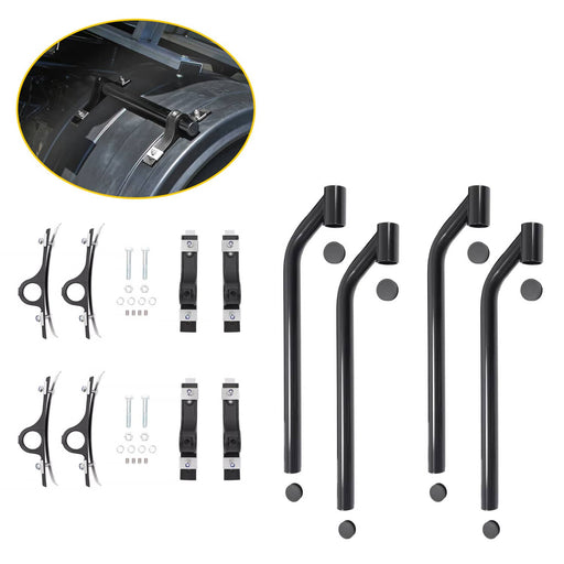 DURAFORCE Powder Coated Steel Poly Fender Mounting Kit for Semi Truck (2 Pack)