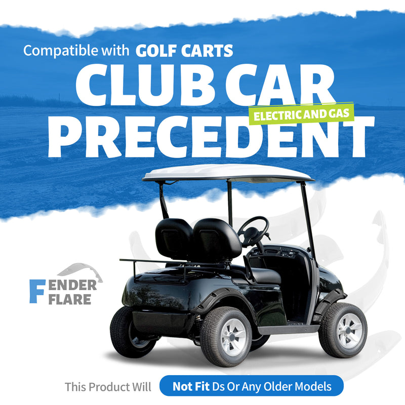 4 PCS Front and Rear Golf Cart Standard Fender Flares Set for Club Car