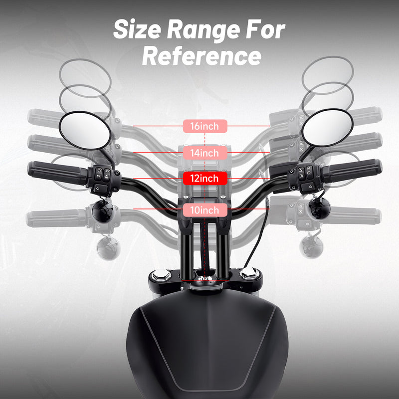 12" MX-T Bars Handlebar 1-1/4" for Harley Sportster Dyna Glide Rider Road King