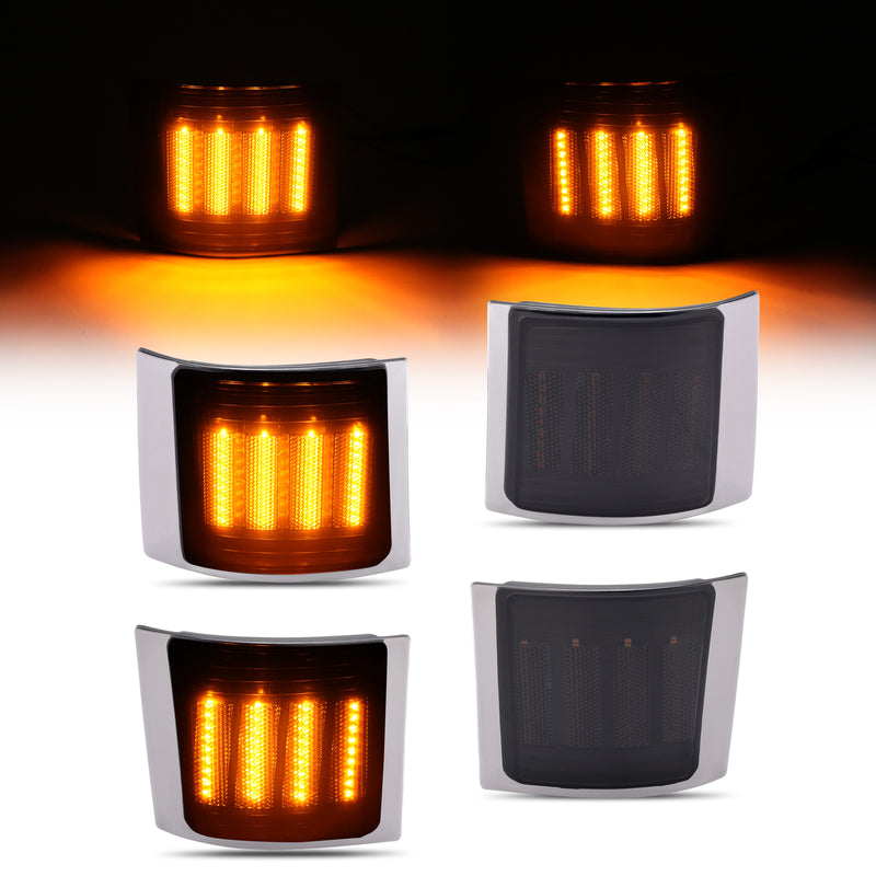 Smoke Sequential LED Corner Marker Lights for Chevy C/K 1500 2500 1994-1999 4PC