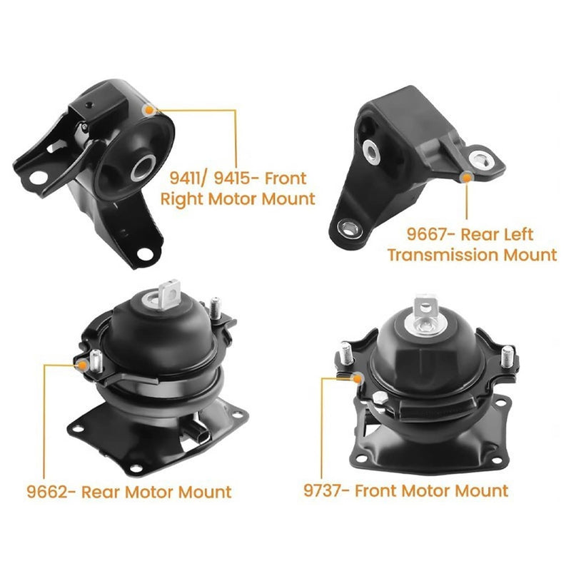 4Pcs Motor & Trans Mount for 2011-2017 Honda Odyssey 3.5L V6 A4575EL 50850STXA04