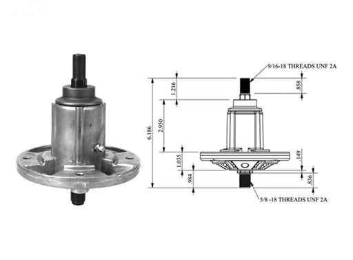 DURAFORCE Spindle Assy for John Deere GY20592 GY20867 GY21099 LA150 LA175 G110 190C