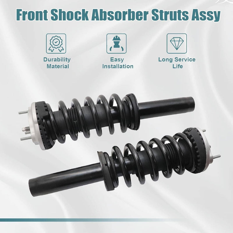 2x Front Shock Absorber Struts Assys Kit for Maserati Ghibli M157 AWD 670008897