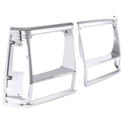 DURAFORCE Headlight Bezel Trim for Jeep Cherokee 91-96 Comanche 91-92 Chrome 2PCS