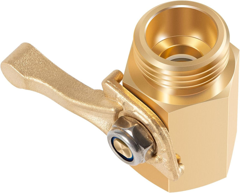 12353 Brass Shut-Off Valve 3/4 Hose Thread Full Flow 1/2 Opening