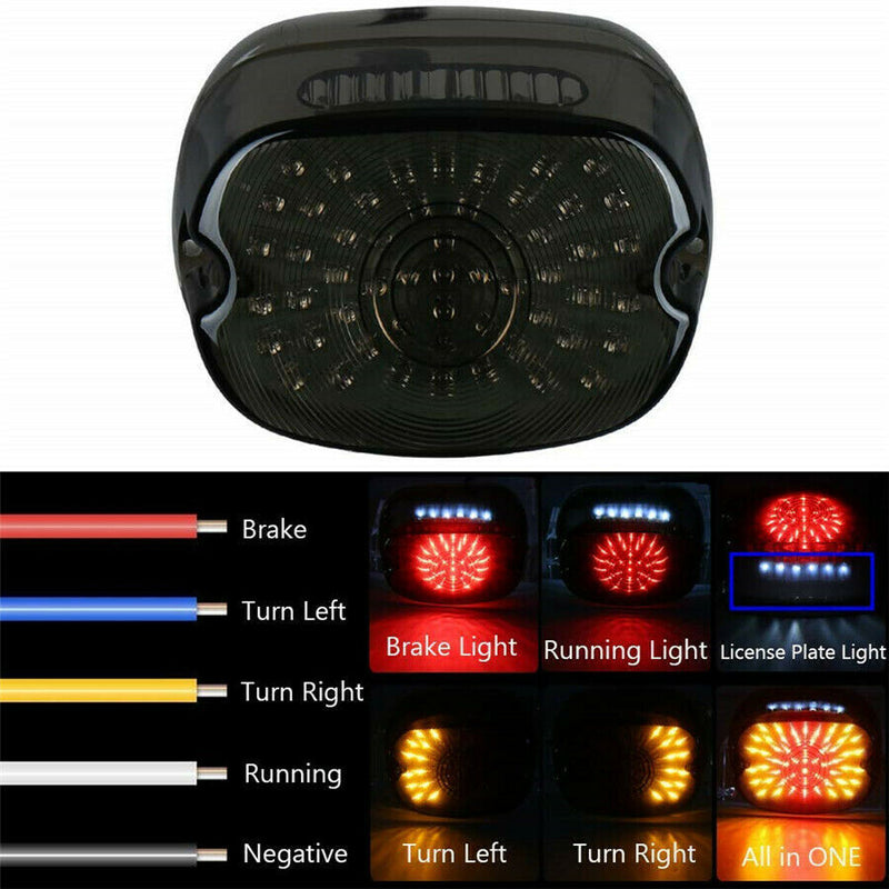 Smoke LED Tail Light Brake Rear for Harley Road King Electra Glide Tour Dyna FXR