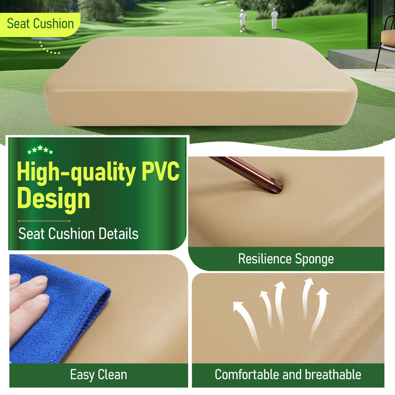 Golf Cart Tan Seat Bottom Assembly for EZGO Marathon Pre-Medalist 1973-1994