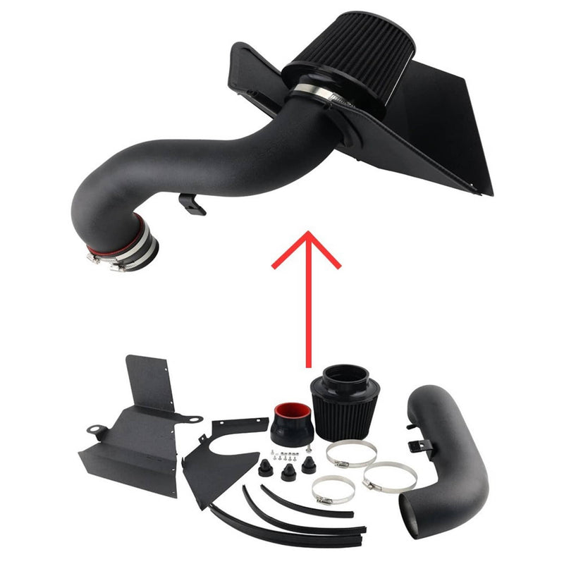 Cold Air Intake Heat Shield Kit with Filter for VW Golf GTi R 1.8T 2.0T