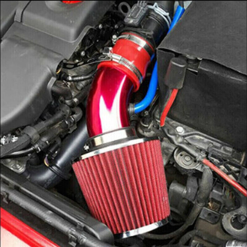 3" Cold Air Intake Filter Induction Kit Aluminum Pipe Power Flow Hose System