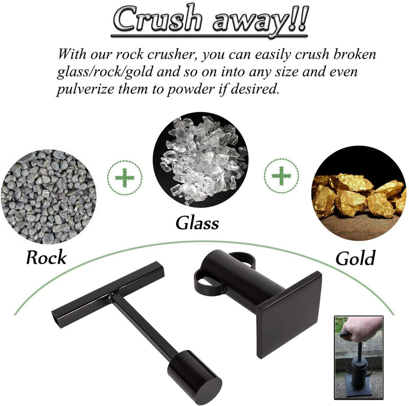 Rock Crusher Frit Maker Glass Breaker Ore Crusher Gold Panning Mining Pulverizer
