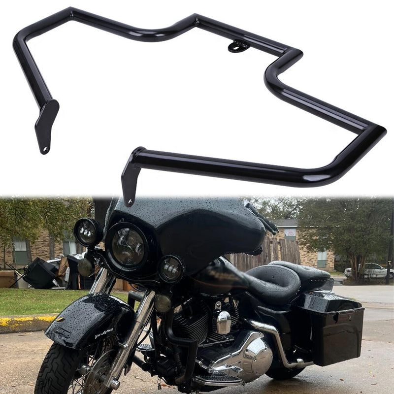 Black Engine Highway Guard Crash Bars for Harley FLSTN Softail Deluxe 2005-2017