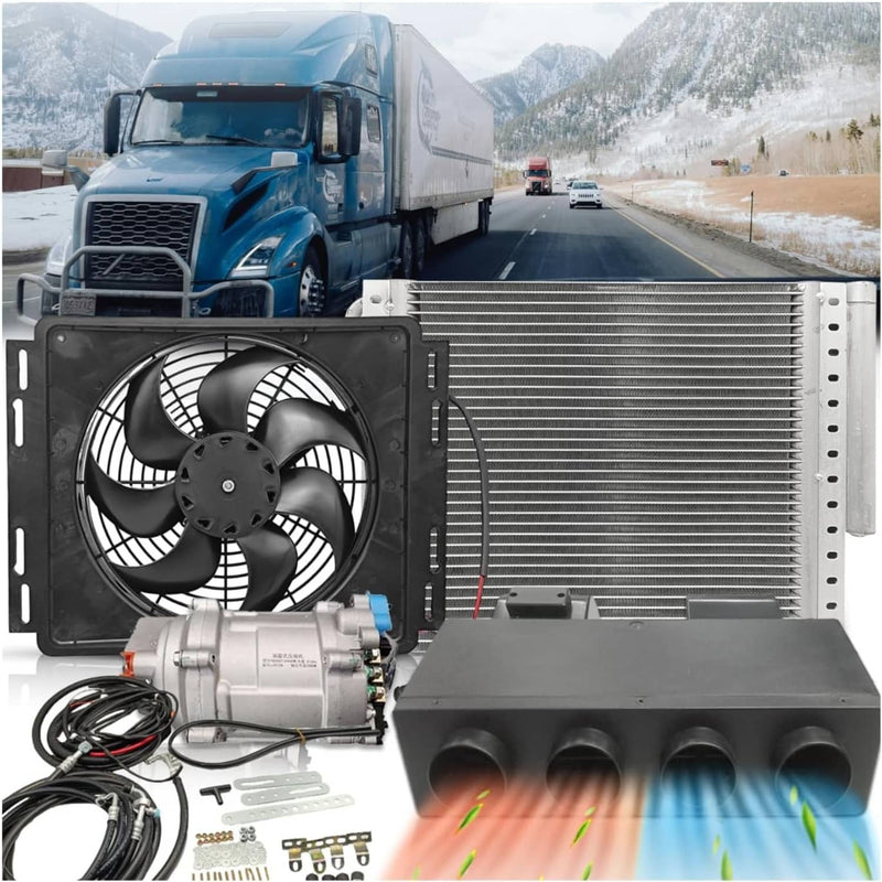 63A 12V Electric Cool Heat Universal Underdash Car Air Conditioner DC A/C
