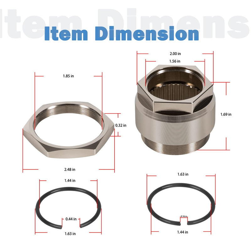 Rear Axle Lock Jam Sleeve Nut and Clips Kit for Honda TRX400X TRX400EX 450R 450