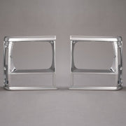 DURAFORCE Headlight Bezel Trim for Jeep Cherokee 91-96 Comanche 91-92 Chrome 2PCS