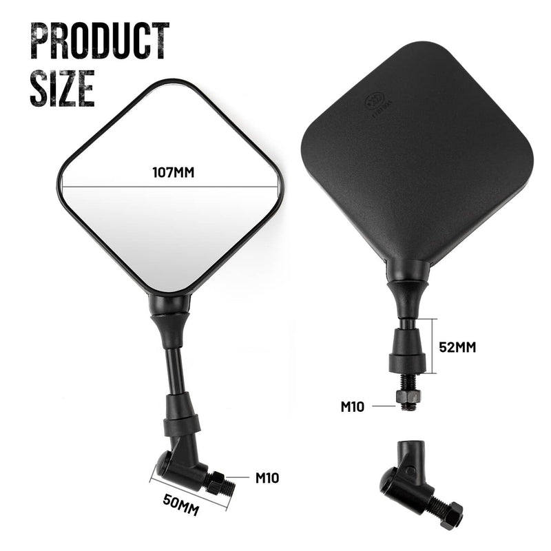 DURAFORCE 10mm Rearview Mirrors for Suzuki DRZ400 DR650 DR650S DR 650 500 400 370 350 250