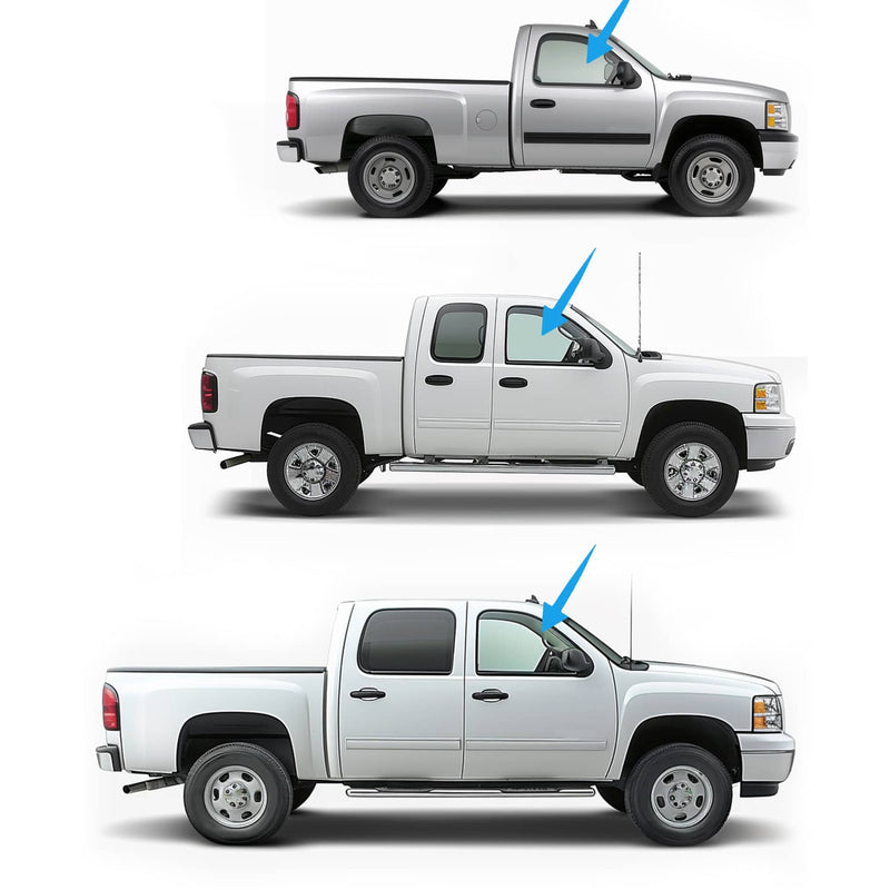DURAFORCE Right Door Tempered Glass Light Green for Chevrolet Silverado Sierra Classic 99-