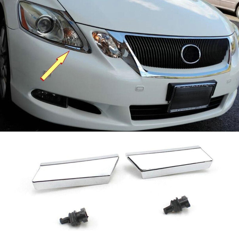 2pcs Headlight Washer Nozzle Cover Cap for Lexus GS430 GS350 GS460 GS450h