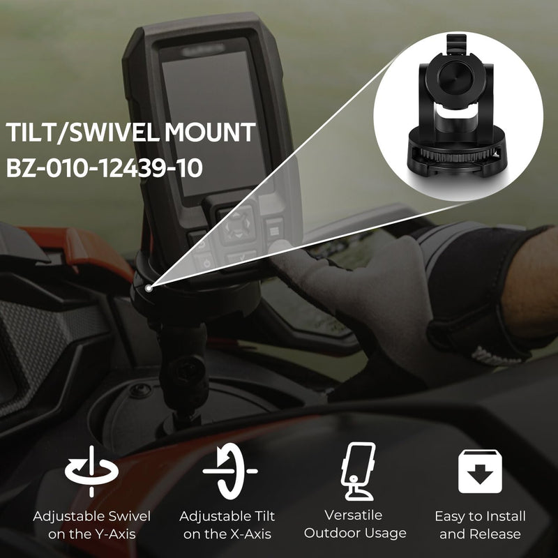 010-12439-10 Tilt/Swivel Mount Replacement for Garmin Striker 4 Plus 4 4Cv Black