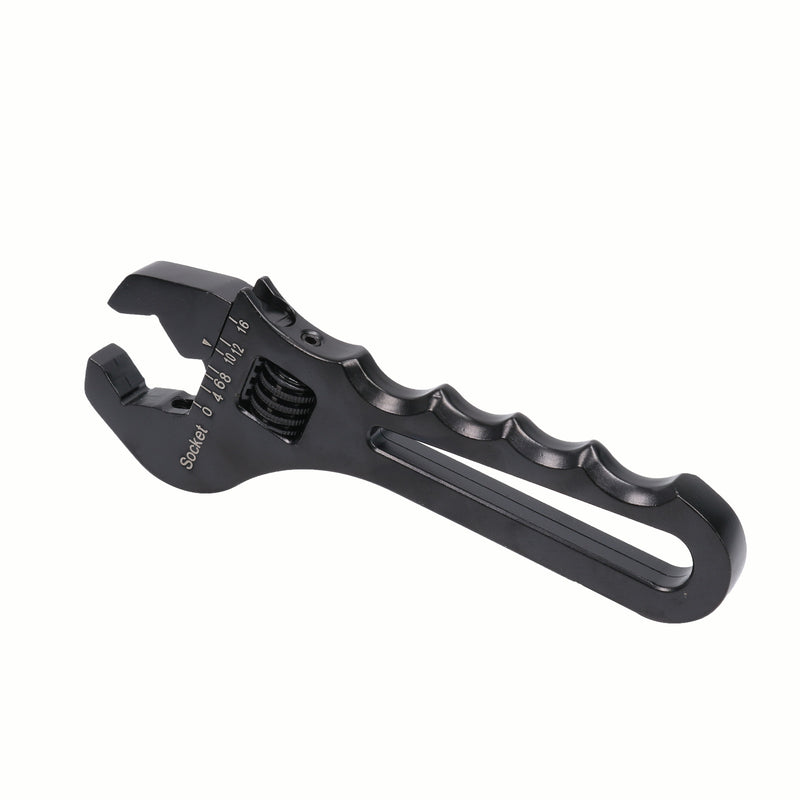 3AN-16AN Adjustable Wrench Spanner Tool for Hose End Fitting Aluminum Black